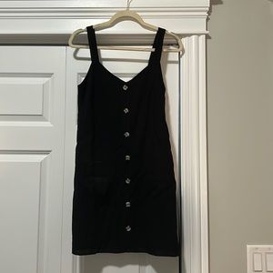 Never worn! Black button down dress